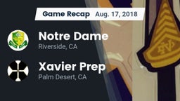 Recap: Notre Dame  vs. Xavier Prep  2018