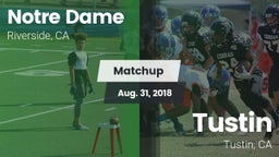 Matchup: Notre Dame High vs. Tustin  2018