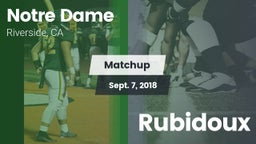 Matchup: Notre Dame High vs. Rubidoux 2018