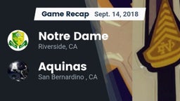 Recap: Notre Dame  vs. Aquinas   2018