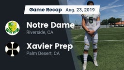 Recap: Notre Dame  vs. Xavier Prep  2019