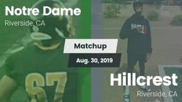 Matchup: Notre Dame High vs. Hillcrest  2019