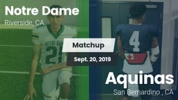 Matchup: Notre Dame High vs. Aquinas   2019