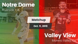 Matchup: Notre Dame High vs. Valley View  2019