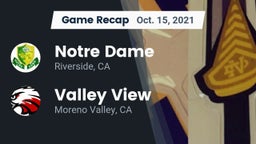 Recap: Notre Dame  vs. Valley View  2021