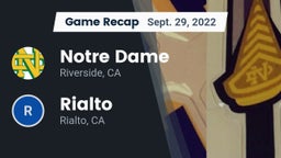 Recap: Notre Dame  vs. Rialto  2022