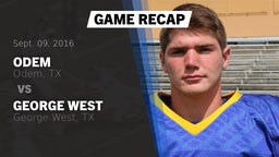 Recap: Odem  vs. George West  2016