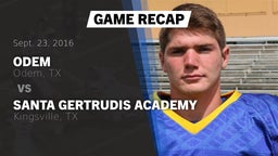 Recap: Odem  vs. Santa Gertrudis Academy 2016