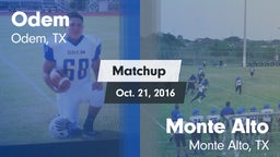Matchup: Odem  vs. Monte Alto  2016