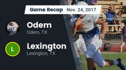 Recap: Odem  vs. Lexington  2017