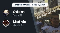 Recap: Odem  vs. Mathis  2019