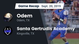 Recap: Odem  vs. Santa Gertrudis Academy 2019