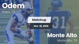 Matchup: Odem  vs. Monte Alto  2019