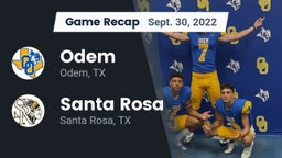 Recap: Odem  vs. Santa Rosa  2022