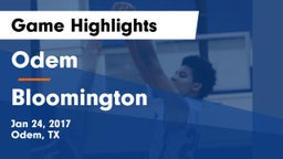 Odem  vs Bloomington Game Highlights - Jan 24, 2017