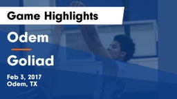 Odem  vs Goliad  Game Highlights - Feb 3, 2017