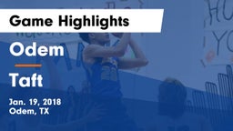 Odem  vs Taft  Game Highlights - Jan. 19, 2018