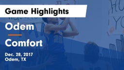 Odem  vs Comfort  Game Highlights - Dec. 28, 2017