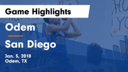 Odem  vs San Diego Game Highlights - Jan. 5, 2018