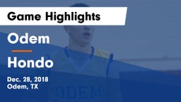 Odem  vs Hondo  Game Highlights - Dec. 28, 2018