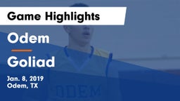 Odem  vs Goliad  Game Highlights - Jan. 8, 2019