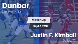 Matchup: Dunbar  vs. Justin F. Kimball  2018