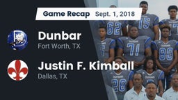 Recap: Dunbar  vs. Justin F. Kimball  2018