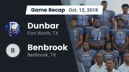 Recap: Dunbar  vs. Benbrook  2018