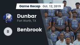 Recap: Dunbar  vs. Benbrook 2019