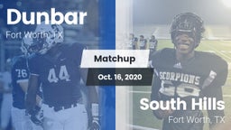 Matchup: Dunbar  vs. South Hills  2020