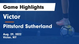 Victor  vs Pittsford Sutherland  Game Highlights - Aug. 29, 2022