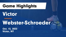 Victor  vs Webster-Schroeder  Game Highlights - Oct. 13, 2022