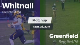 Matchup: Whitnall  vs. Greenfield  2018