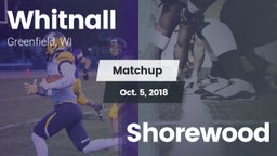 Matchup: Whitnall  vs. Shorewood 2018
