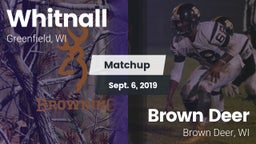 Matchup: Whitnall  vs. Brown Deer  2019