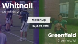 Matchup: Whitnall  vs. Greenfield  2019