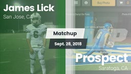 Matchup: Lick vs. Prospect  2018
