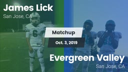 Matchup: Lick vs. Evergreen Valley  2019