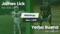 Matchup: Lick vs. Yerba Buena  2019