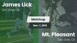 Matchup: Lick vs. Mt. Pleasant  2019