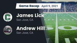 Recap: James Lick  vs. Andrew Hill  2021