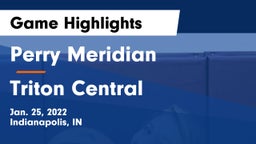 Perry Meridian  vs Triton Central  Game Highlights - Jan. 25, 2022