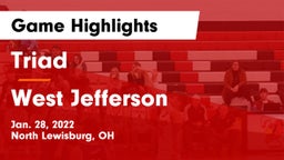 Triad  vs West Jefferson  Game Highlights - Jan. 28, 2022