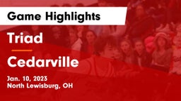 Triad  vs Cedarville  Game Highlights - Jan. 10, 2023