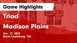Triad  vs Madison Plains  Game Highlights - Jan. 17, 2023