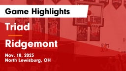 Triad  vs Ridgemont  Game Highlights - Nov. 18, 2023