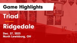 Triad  vs Ridgedale  Game Highlights - Dec. 27, 2023