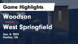Woodson  vs West Springfield  Game Highlights - Jan. 8, 2024
