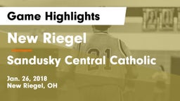New Riegel  vs Sandusky Central Catholic Game Highlights - Jan. 26, 2018