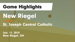 New Riegel  vs St. Joseph Central Catholic  Game Highlights - Jan. 11, 2019